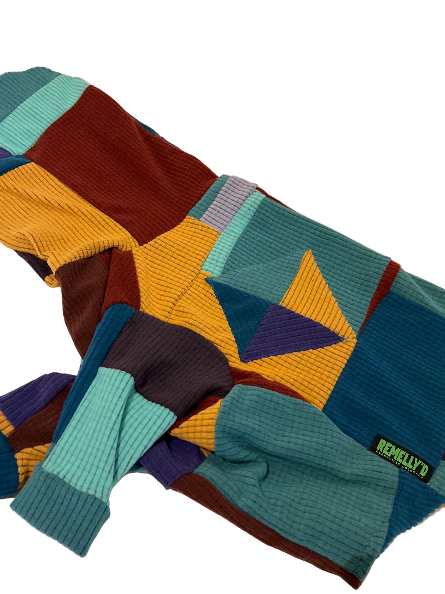 Wild One of a Kind patchwork hoodie-size L (40-55 pound dog for best fit)