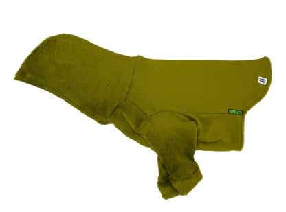 Fluffy high loft fleece dog hoodie-Green