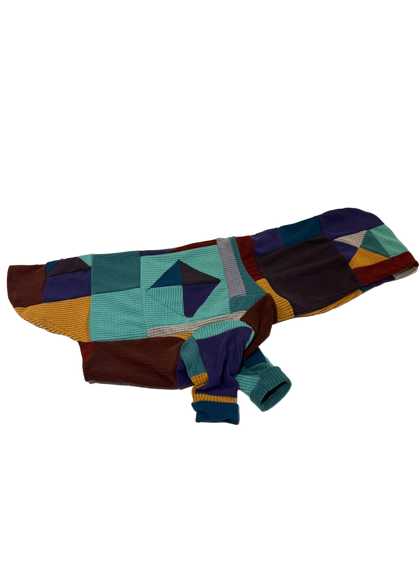 Wild One of a Kind patchwork hoodie-size L (40-55 pound dog for best fit)