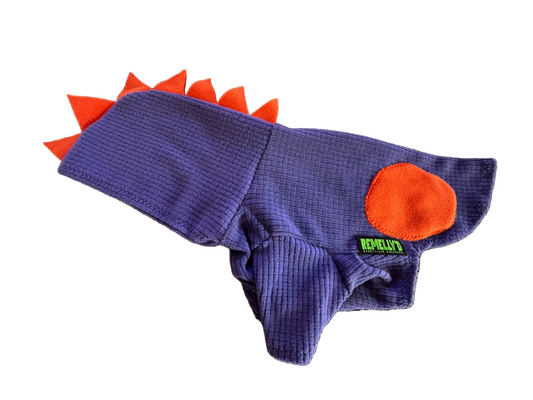 Dino micro grid pet hoodie-Purple-size XXS-ready to ship