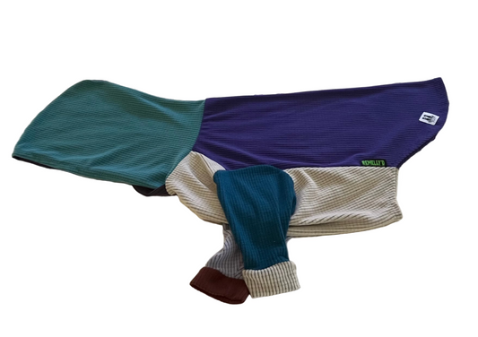 Mismatched dog hoodie-Grape top-XL