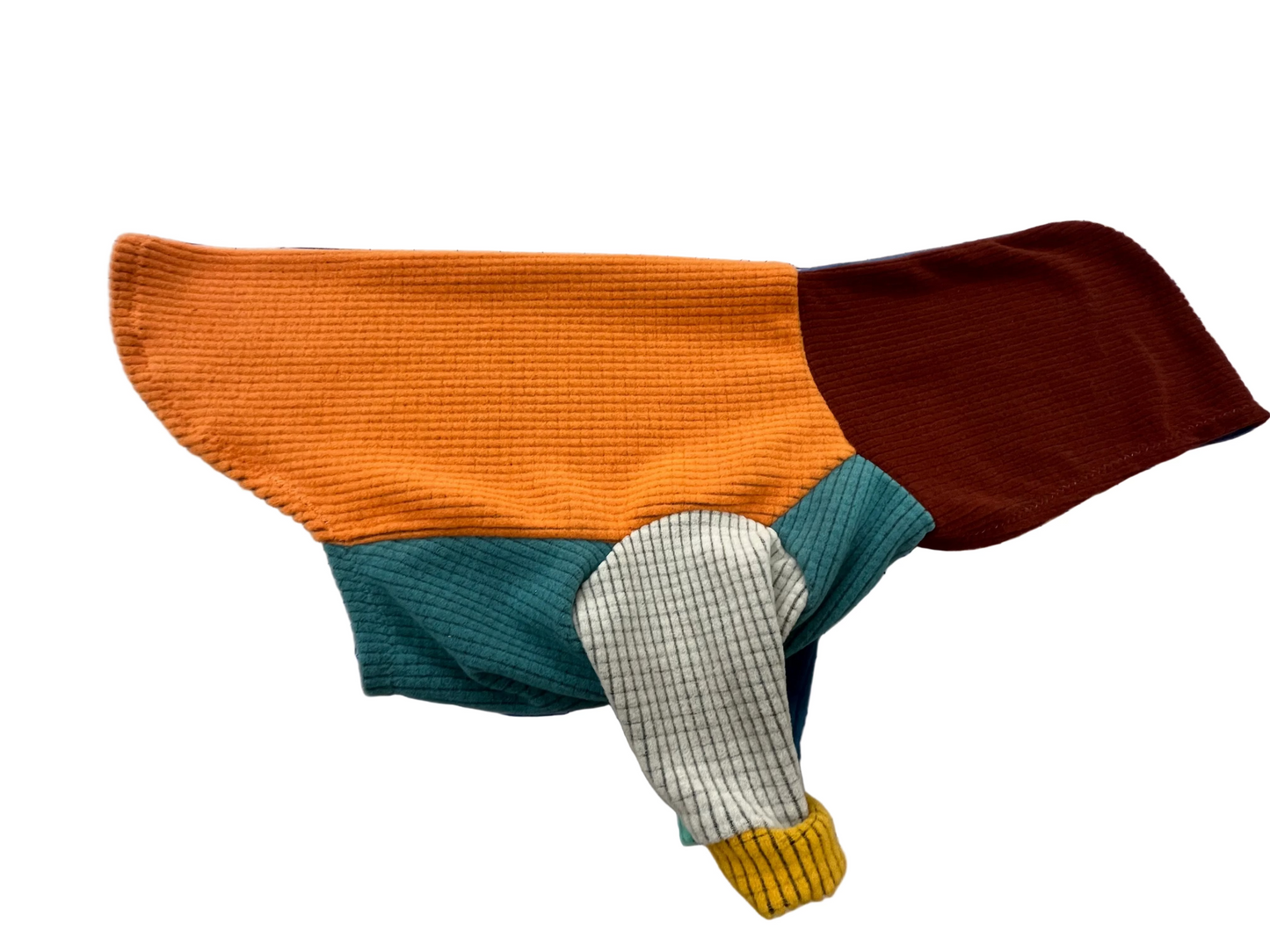 Mismatched one of a kind dog hoodie-carrot top-small