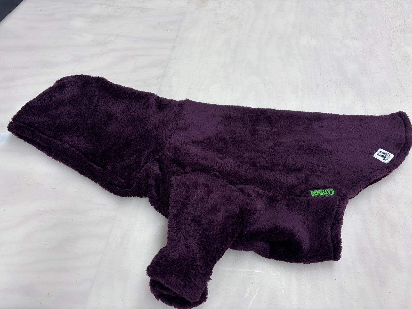 Fluffy high loft fleece dog hoodie-Purple