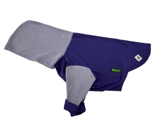 Grape with lavender hood and sleeves dog hoodie